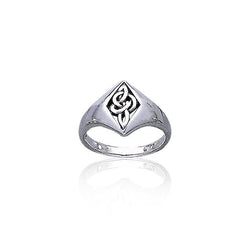 Celtic Knotwork Diamond Sterling Silver Ring TR3408 | Ring | Wiccan Center
