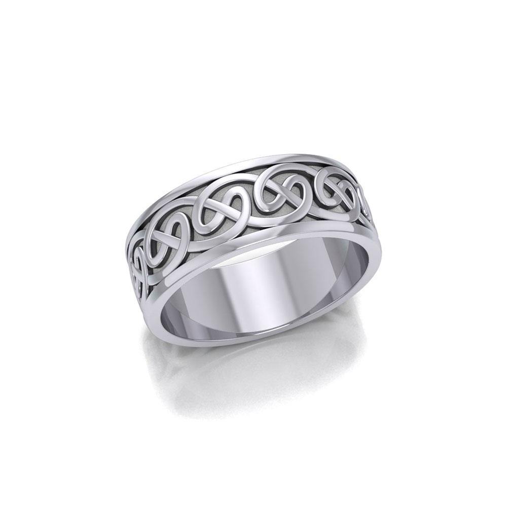 A Never-ending artwork ~ Celtic Knotwork Sterling Silver Ring TR354