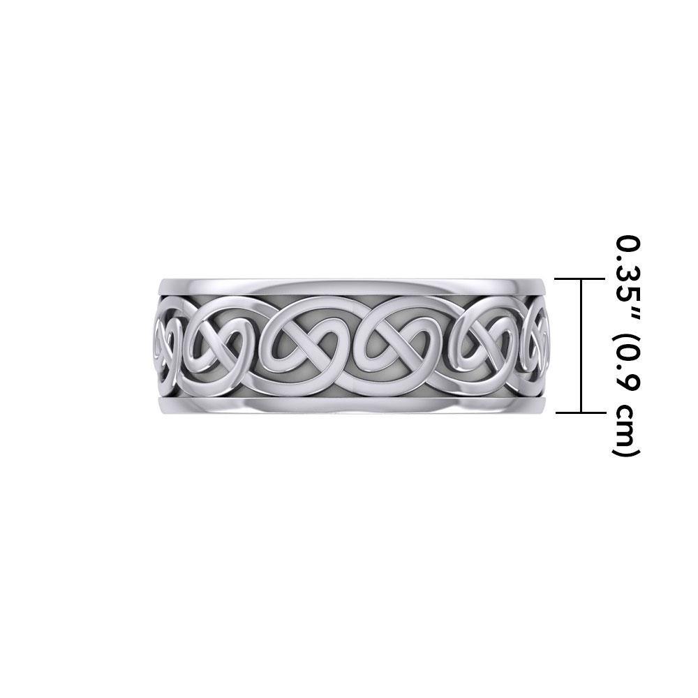 A Never-ending artwork ~ Celtic Knotwork Sterling Silver Ring TR354