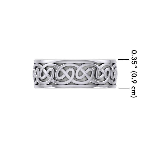 A Never-ending artwork ~ Celtic Knotwork Sterling Silver Ring TR354 | Ring | Wiccan Center