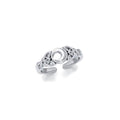 Celtic Knot Crescent Moon Sterling Silver Toe Ring TR3715