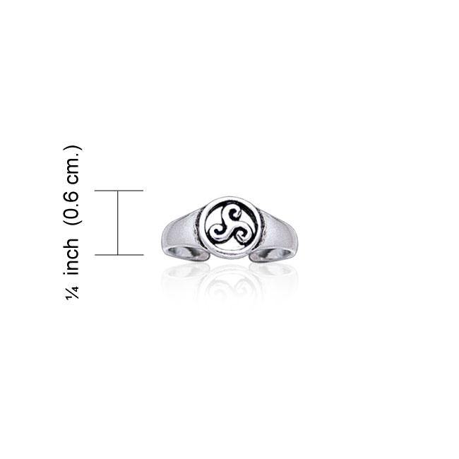 Celtic Silver Spiral Toe Ring TR3721