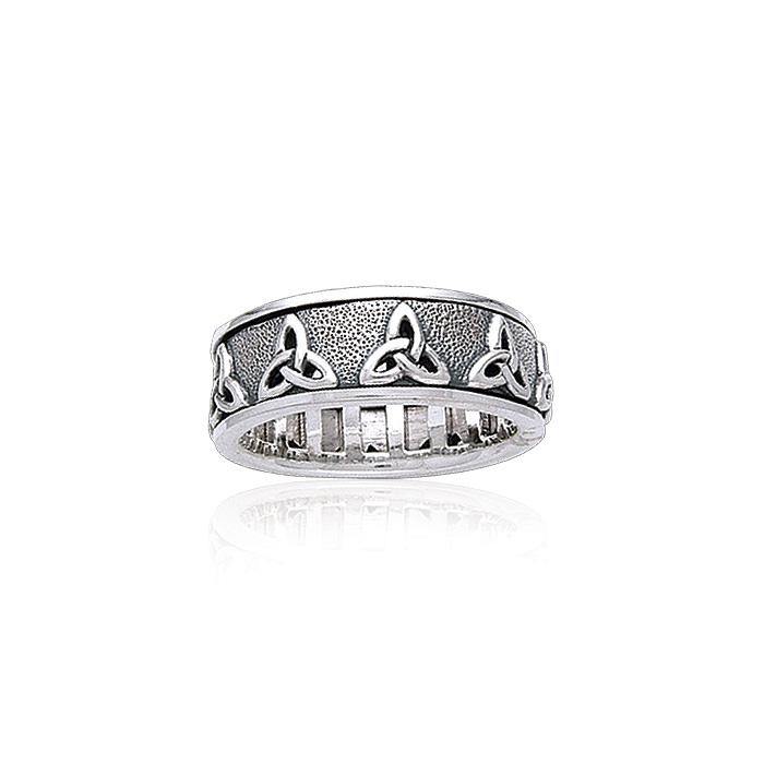Celtic Knotwork Silver Spinner Ring TR3736