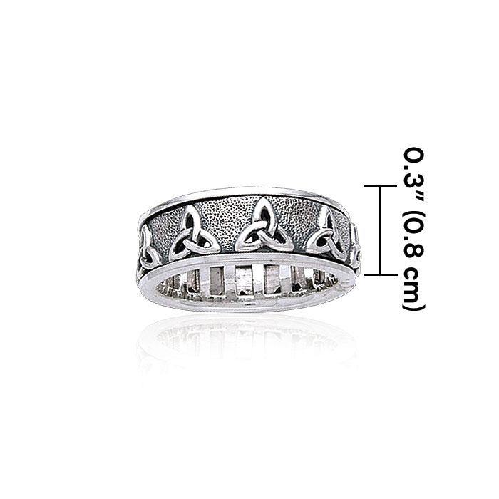 Celtic Knotwork Silver Spinner Ring TR3736