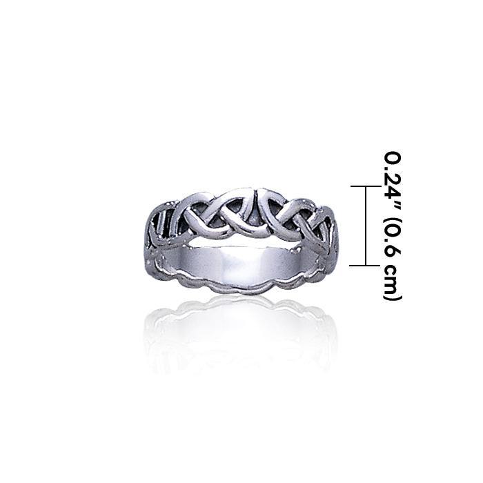Celtic Knotwork Sterling Silver Ring TR375