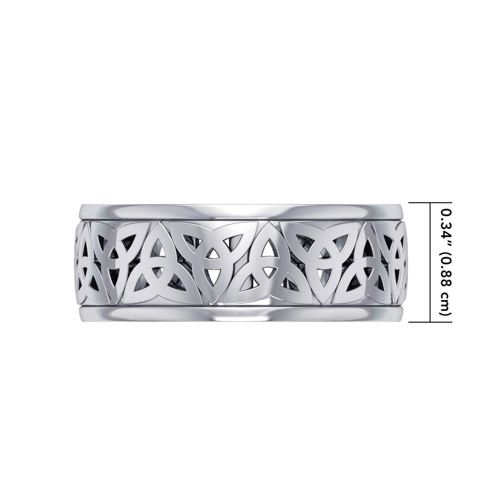 Celtic Knotwork Sterling Silver Spinner Ring TR3780