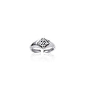 Celtic Four Point Quaternary Knot Silver Toe Ring TR3791