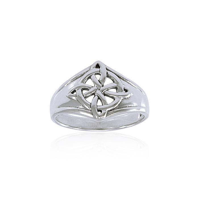 Celtic Quaternary Knot Silver Ring TR3792