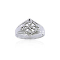 Celtic Quaternary Knot Silver Ring TR3792