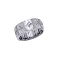 Celtic Quaternary Knot Silver Spinner Ring TR3812