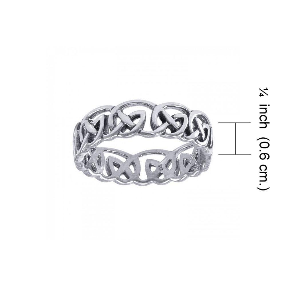 Celtic Knotwork Silver Ring TR395