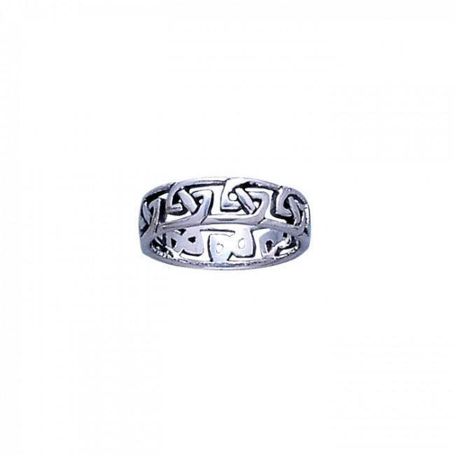 Celtic Knotwork Sterling Silver Ring TR397