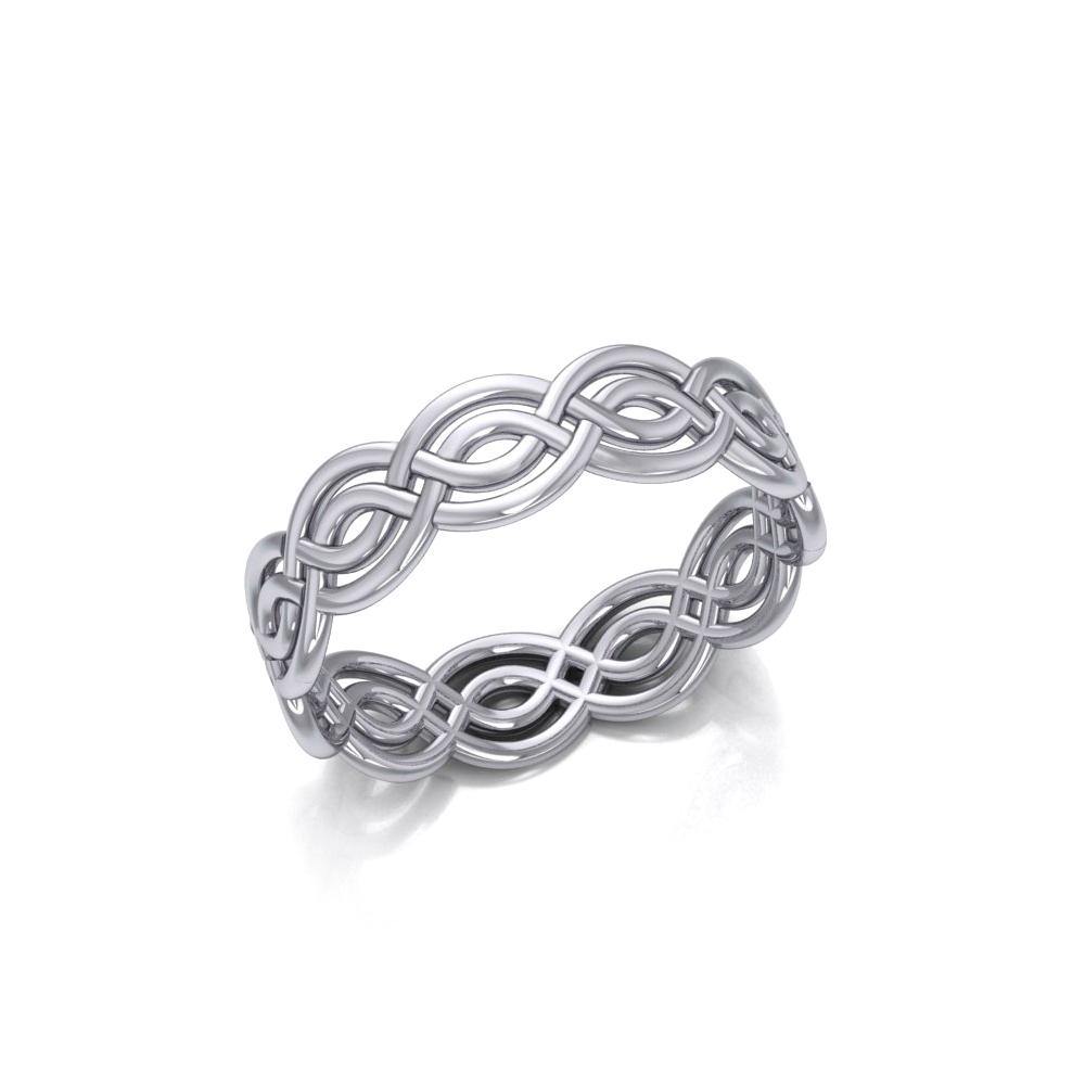 Celtic Knotwork Sterling Silver Ring TR399