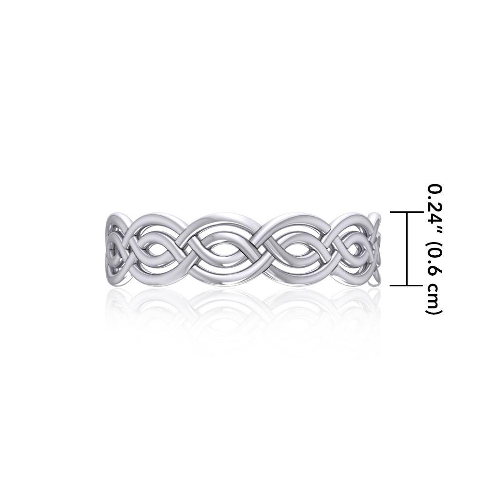 Celtic Knotwork Sterling Silver Ring TR399