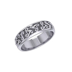 Celtic Silver Spiral Triskele Ring TR405 | Ring | Wiccan Center