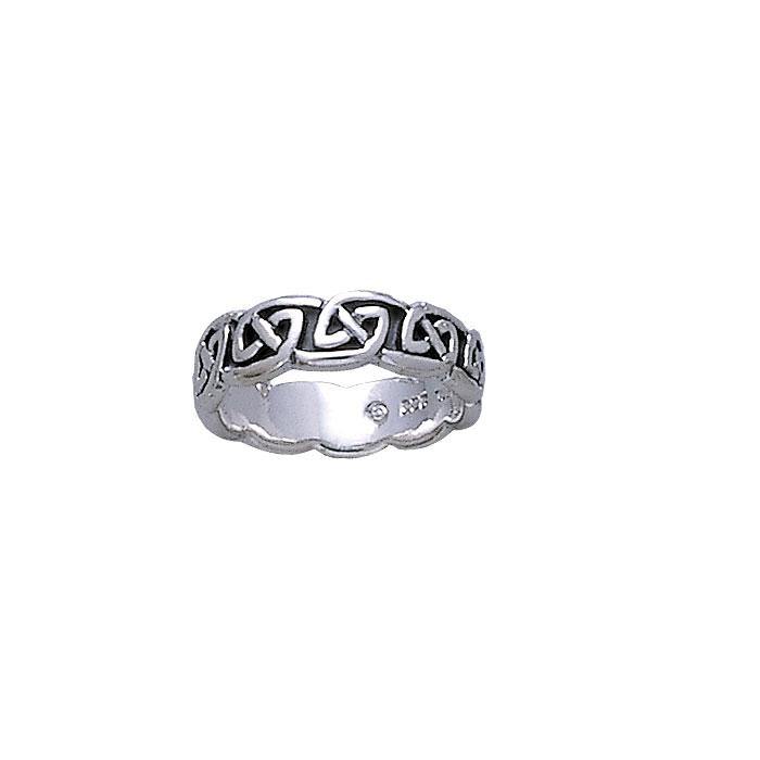 Celtic Knotwork Sterling Silver Ring TR431