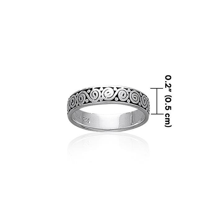 Celtic Spiral Sterling Silver Ring TR444