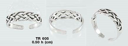 Celtic Knotwork Sterling Silver Toe Ring TR605