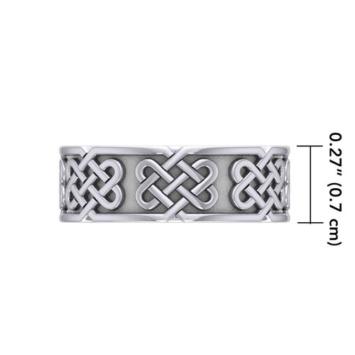 A powerful message of endless interconnection ~ Celtic Knotwork Sterling Silver Ring TR628 | Ring | Wiccan Center