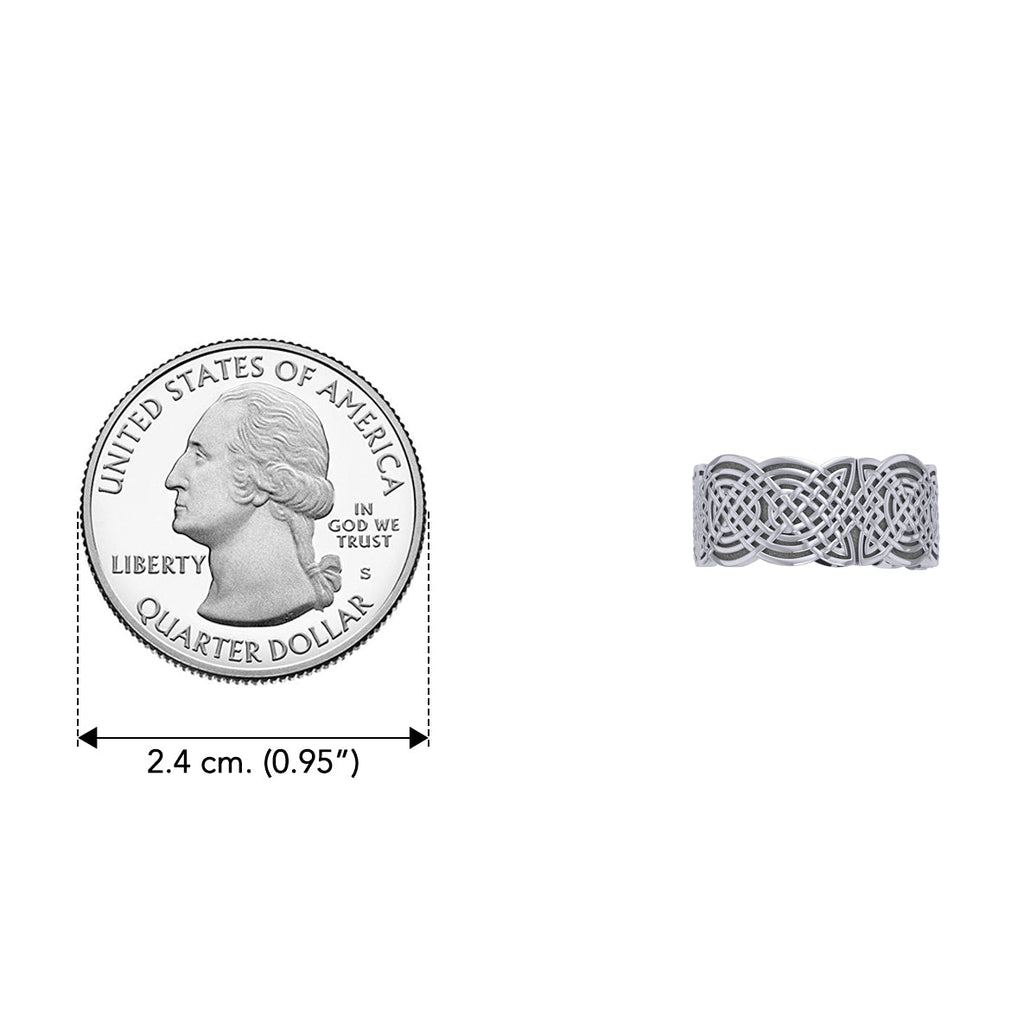 Celtic Knotwork Sterling Silver Ring TR671