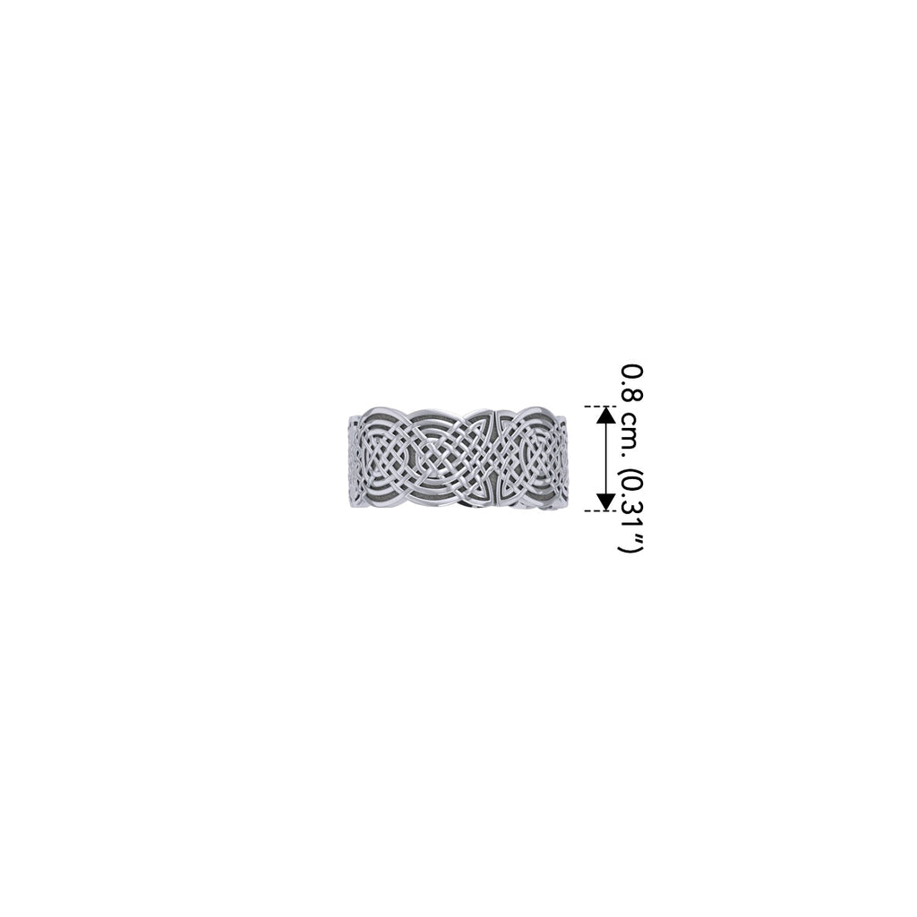 Celtic Knotwork Sterling Silver Ring TR671