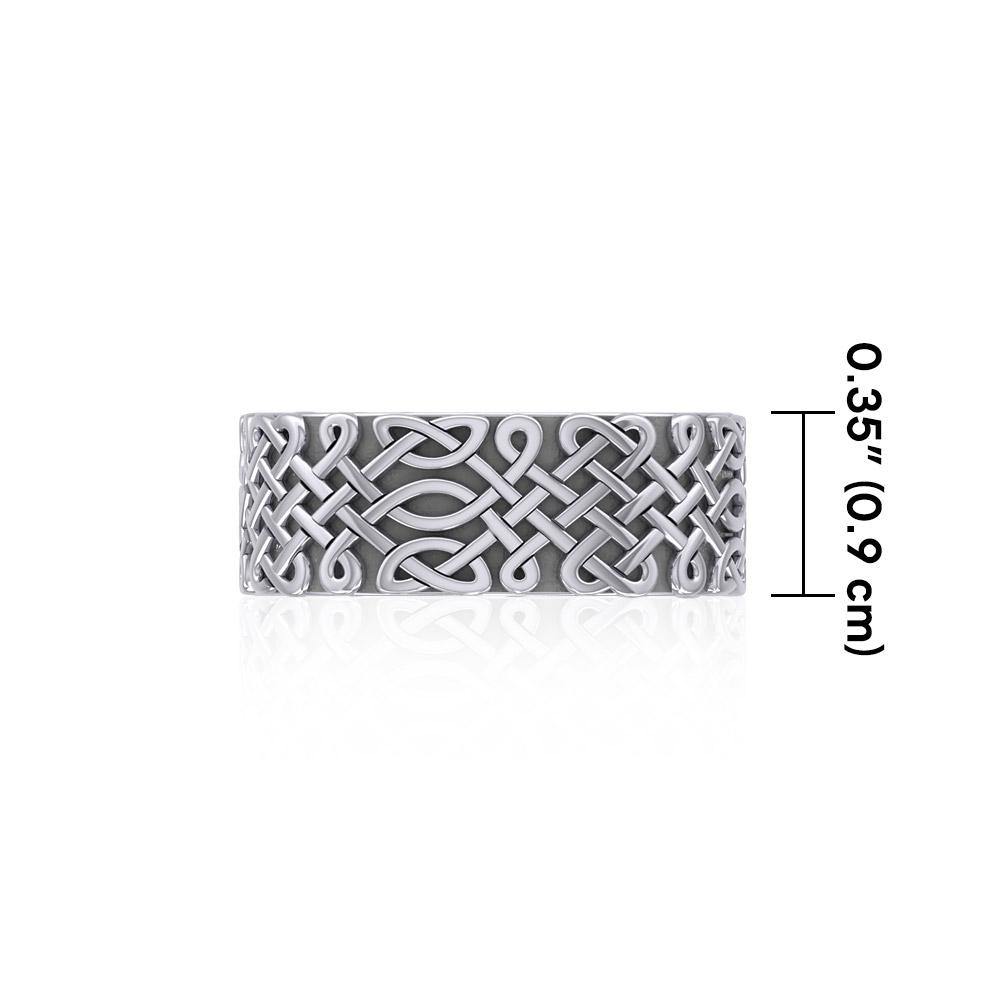 A beautiful representation of eternity ~ Celtic Knotwork Sterling Silver Ring TR675
