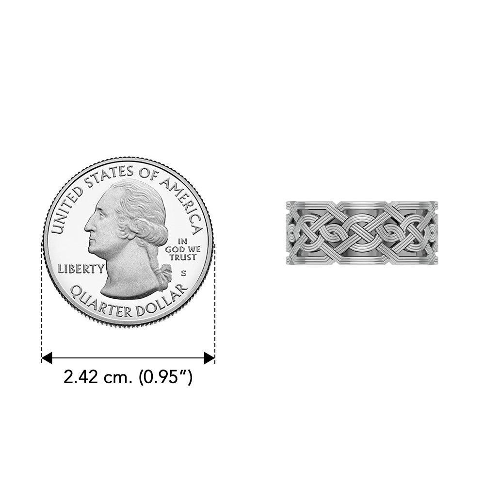 Celtic Knotwork Sterling Silver Ring TR684