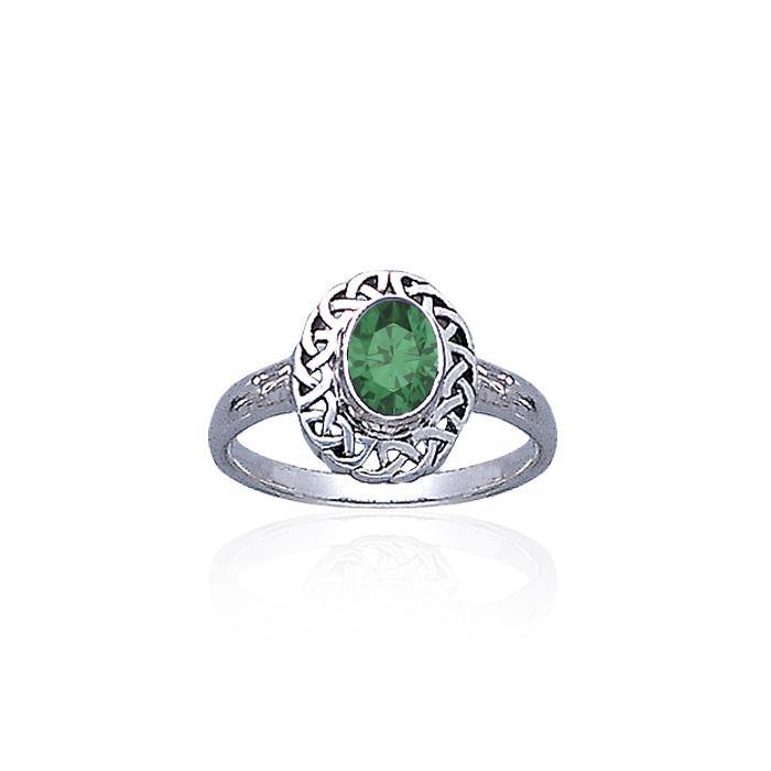 Celtic Knotwork Sterling Silver Ring TR752