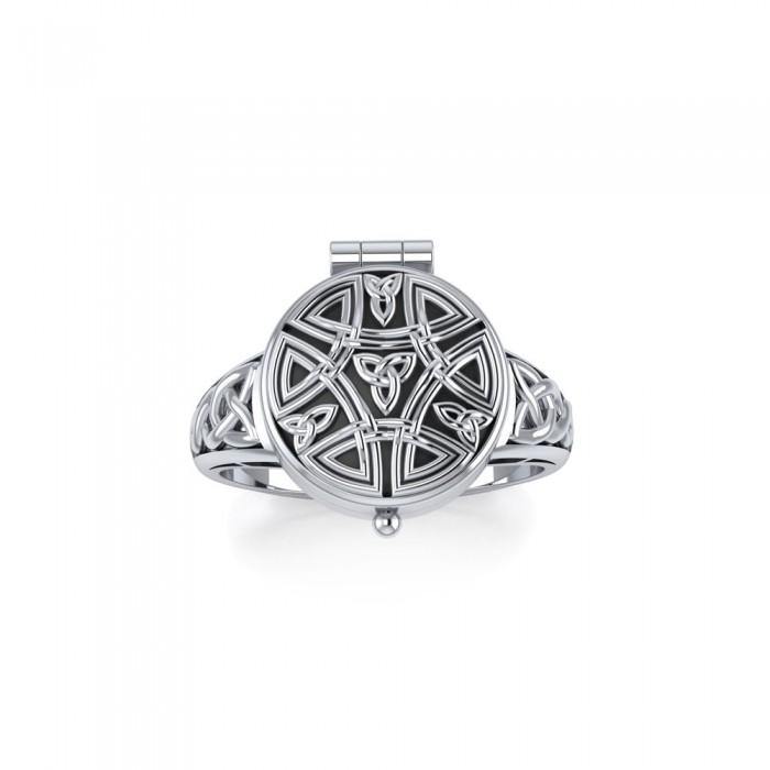 Celtic Knotwork Sterling Silver Poison Ring TR845