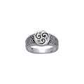 Spirit, mind, and passion ~ Celtic Triquetra Sterling Silver Ring TR925