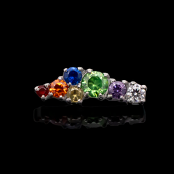 Zoe - 16G Rainbow Internally Threaded End | Body Jewelry | Wiccan Center