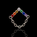 Aurelie - 16G Rainbow Internally Threaded End | Body Jewelry | Wiccan Center