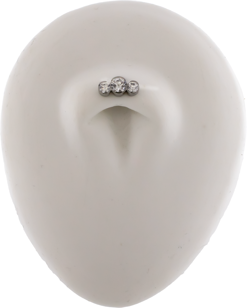 Steel Internally Threaded End - 3 CZ Cluster 16G | Body Jewelry | Wiccan Center