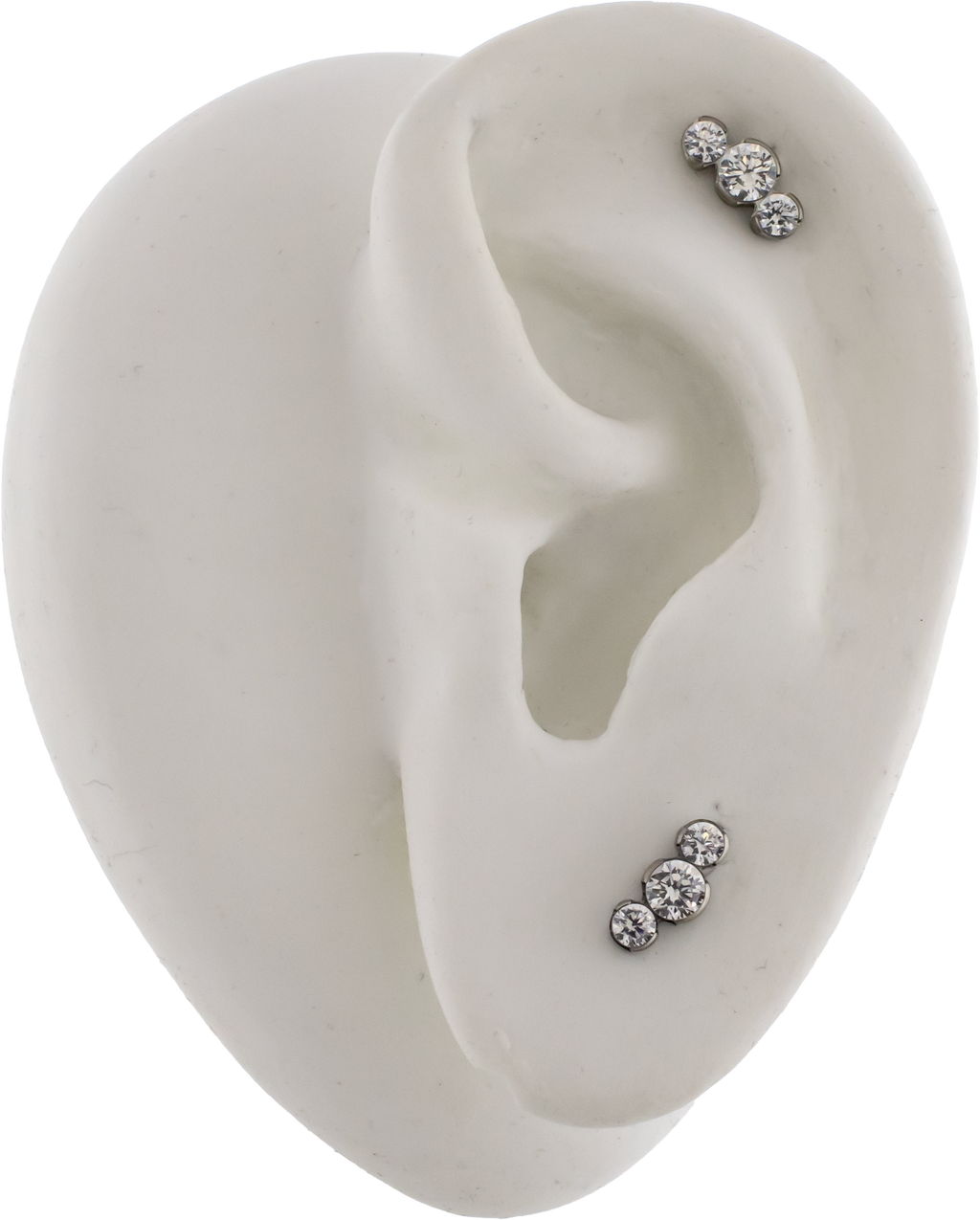 Steel Internally Threaded End - 3 CZ Cluster 16G | Body Jewelry | Wiccan Center