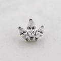 16G/18G Steel Internally Threaded End- Triple Marquise | Body Jewelry | Wiccan Center