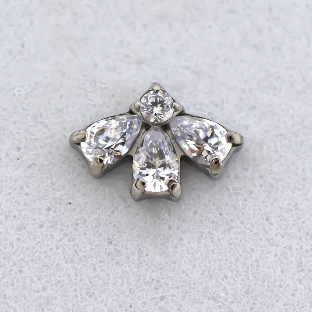 16G/18G Steel Internally Threaded End- Pear & Round Cluster | Body Jewelry | Wiccan Center