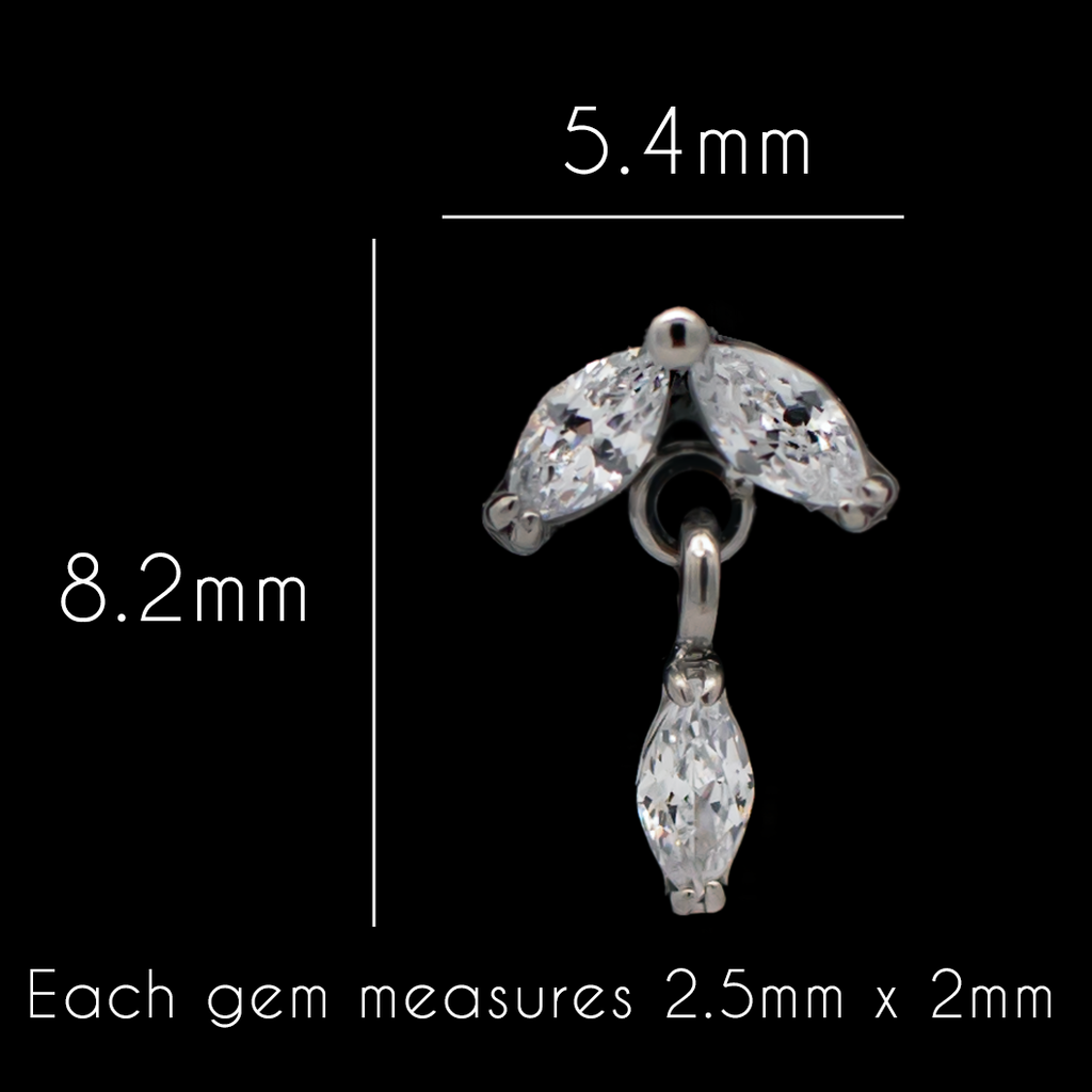 Virelle - 16G Internally Threaded End | Body Jewelry | Wiccan Center