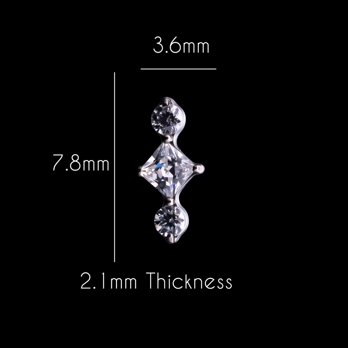 Margaux - 16G Internally Threaded End | Body Jewelry | Wiccan Center