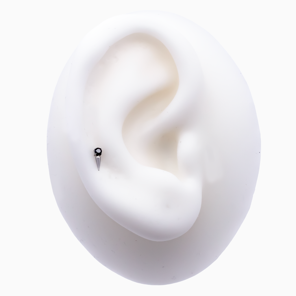 Steel Internally Threaded End with Gem-Topped Long Spike – 16G | Body Jewelry | Wiccan Center