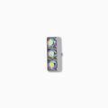 Steel Internally Threaded Bar End with 3 Zirconia Gems | Body Jewelry | Wiccan Center