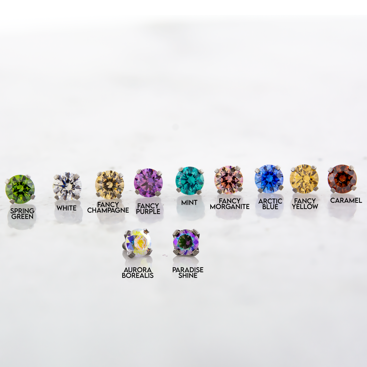 Steel 16G/18G Prong Set Round Premium Zirconia (Internal) | Body Jewelry | Wiccan Center