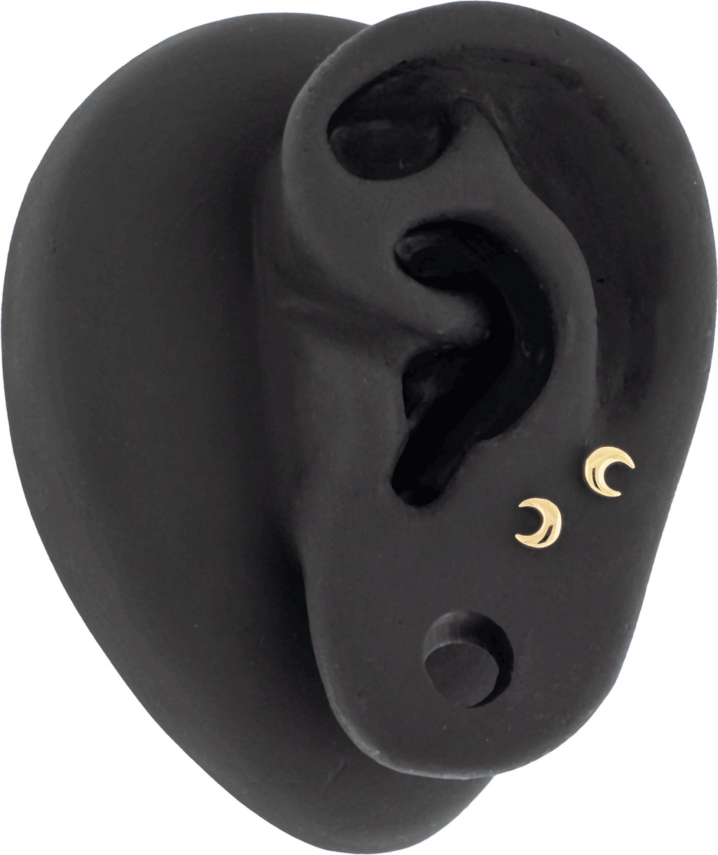 Nyx - 14KT Gold Threadless End | Threadless End | Wiccan Center