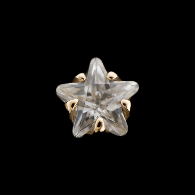 Celestia - 14KT Gold Threadless End | Threadless End | Wiccan Center