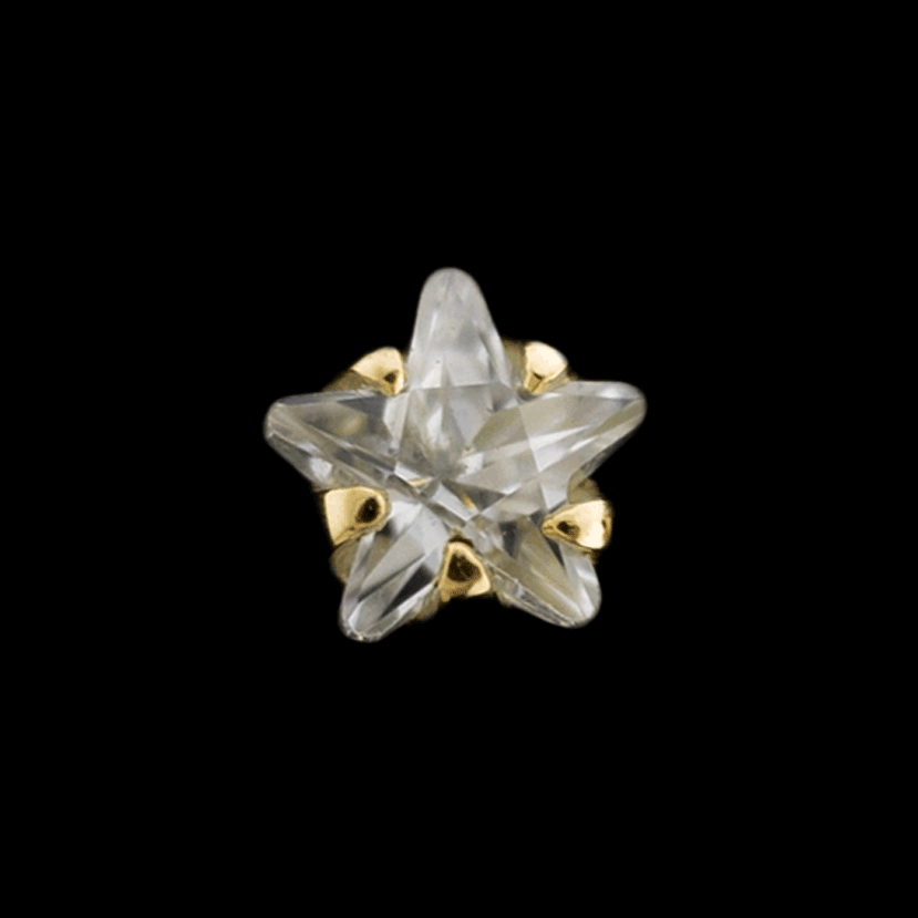 Celestia - 14KT Gold Threadless End | Threadless End | Wiccan Center