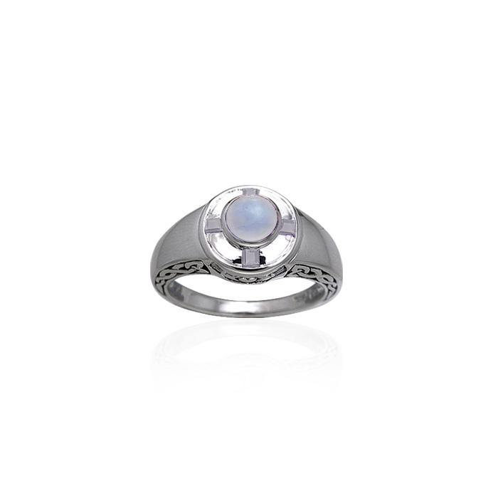 Celtic Claddagh Knotwork Sterling Silver Ring TRI084