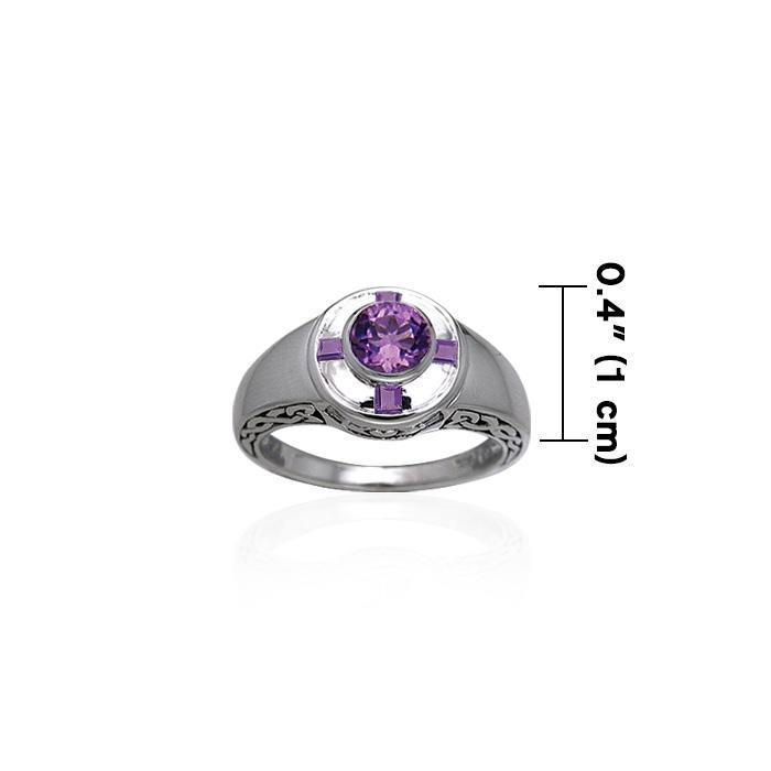 Celtic Claddagh Knotwork Sterling Silver Ring TRI084