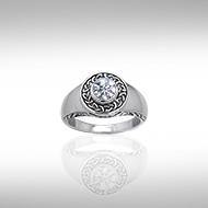 Celtic Claddagh Knotwork Ring TRI086