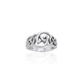 Modern Celtic Sterling Silver Ring TRI1112