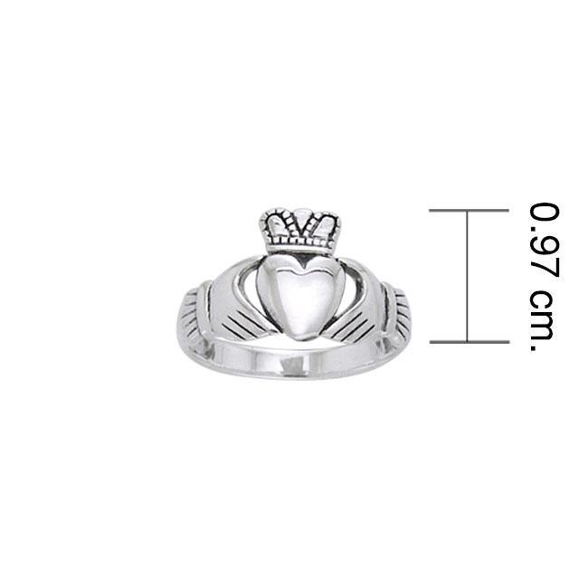 Celtic Claddagh Sterling Silver Ring TRI1118