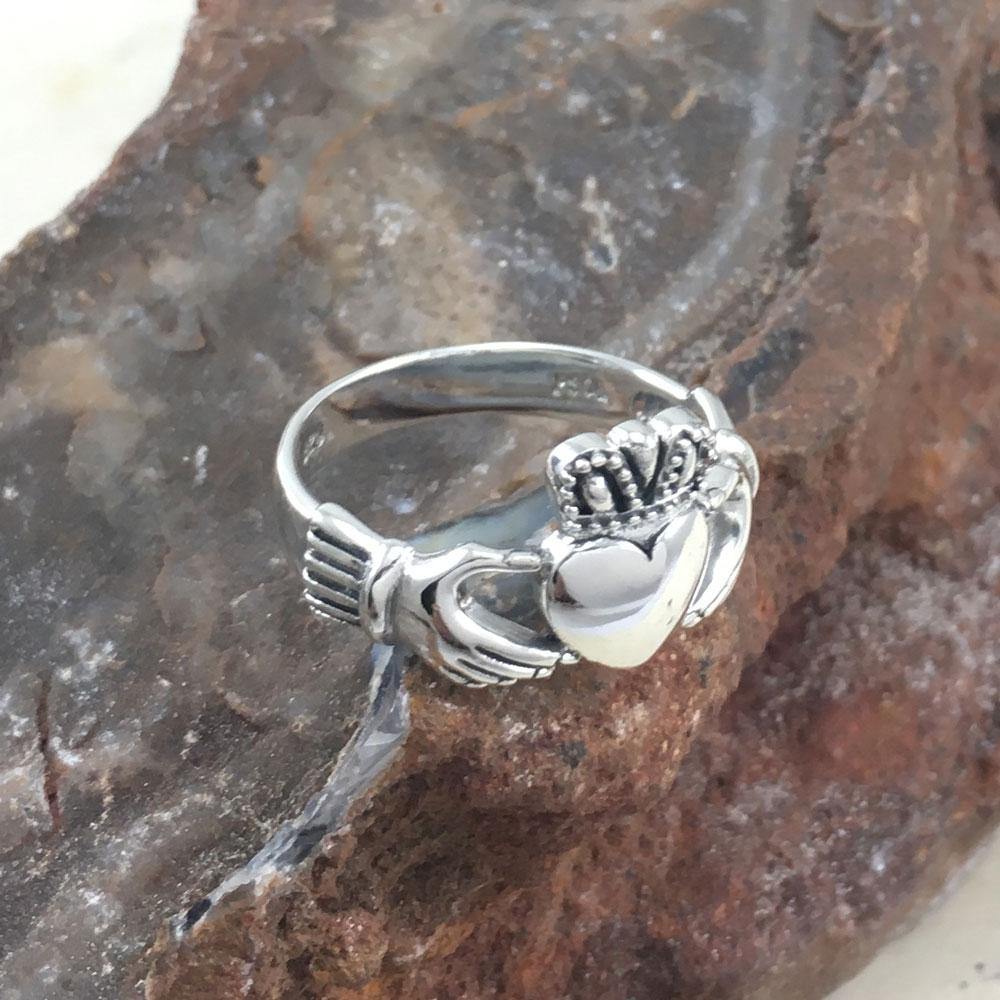 Celtic Claddagh Sterling Silver Ring TRI1118